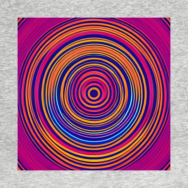 Concentric Wavy Lines (Pink) by SmartPufferFish